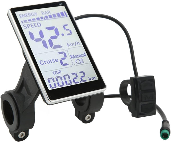 Pissente Ebike Speedometer LCD Control Panel, Electric Bike Meter Data Display Cycling Accessories