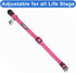 Pawtitas Reflective Cat Collar with Safety Buckle, Removable Bell, Pink, One Size