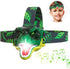 Skywin Kids Headlamp, 2 Pack Dinosaur Headlamp for Kids, Squeeze Mouth to Switch, Adjustable Strap for Camping