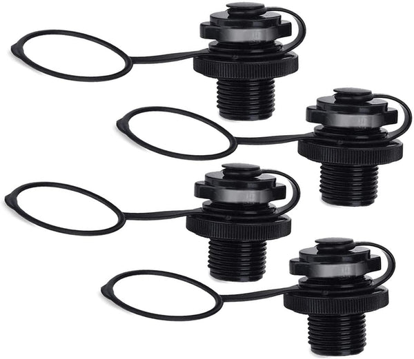 Inflatable Boat Air Valve Screw - One-Way Inflation Replacement Screw for Inflatable Boat Spiral Air Plugs (4)