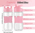Sivaphe Clear Kids Water Bottle with Straw Cap, 12 oz, Portable Leak-Proof Tritan Beverage Bottle for School Girls