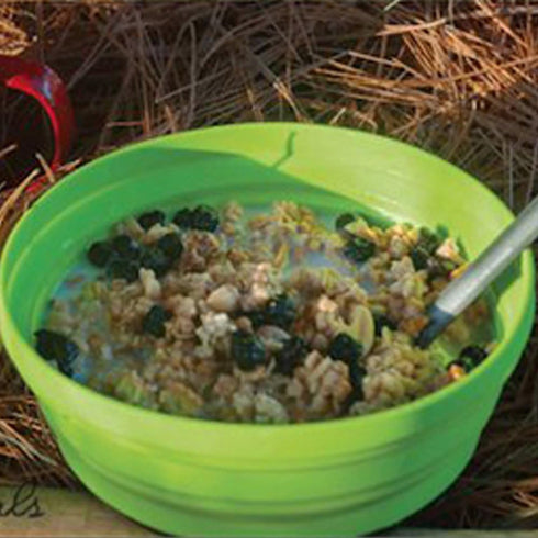 Silicone Expandable Collapsible Bowl - Travel Camping Hiking Bowl (Green(S))