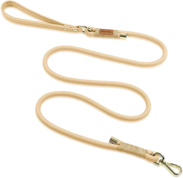 Wisedog Heavy Duty Polyester Rope Dog Leash, Soft Padded Handle, 5 Ft/6 Ft for Small Medium Large Dogs