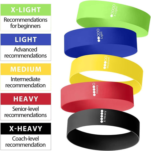 Criyar 5 Resistance Bands for Workouts, Exercise Bands for Women and Men, Pilates Equipment, Fitness Equipment