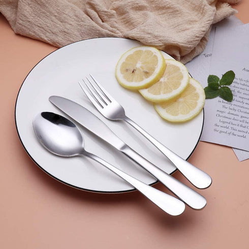 Portable Stainless Steel Flatware Set with Waterproof Case, Travel Camping Cutlery Set, Silverware Dinnerware Set