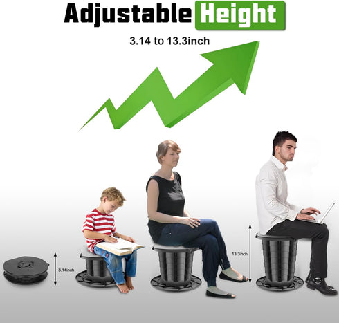 Kids,13'' Sckee Retractable Portable Camping Toilet for Adults & Portable Potty with Lid & Paper Holder, Foldable