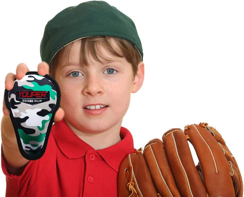 Youper Boys Youth Soft Foam Protective Athletic Cup, Kid Athletic Cup for Baseball, T-Ball, Football (Ages 7-12)