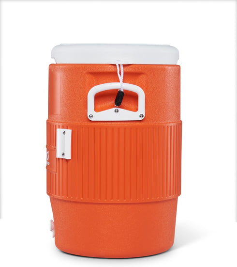 5 Igloo Gallon Portable Sports Cooler Water Beverage Dispenser with Flat Seat Lid, Insulated Beverage Dispenser