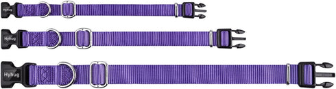 Hyhug Pets Solid Color Classic Regular Soft Nylon Collar for Medium Breeds Dogs, Ultra Violet
