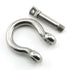 Heyous 1/2 Inch Screw Pin Anchor Shackle, Stainless Steel Heavy Duty Bow Shape Load Clamp for Outdoor