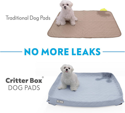 32x32 Inch Paw Inspired Critter Box Dog Pad, Large Reusable Puppy Pad for Potty Training, Whelping, or Litter Box Mat
