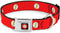 Dog Collar with Seatbelt Buckle - Flash Logo Red White Yellow, Fits 11 to 17 Inches, 1.0 Inch Wide