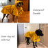 NACOCO Adjustable Large Dog Raincoat Poncho Hoodies - Lightweight Waterproof Clothes with Reflective Strip (XL, Orange)
