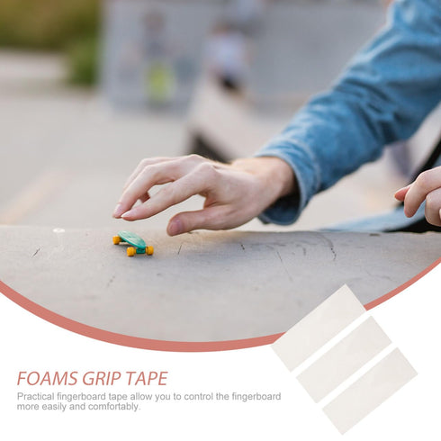 3-Pack balacoo Self-Adhesive Fingerboard Tape Transparent Foam Grip Pads for Mini Skateboards Non-Slip Cushioning