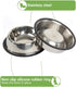 Stainless Steel Cat Bowl, 4 Pack - Non-Slip Metal Dog Bowls for Food and Water with Rubber Base