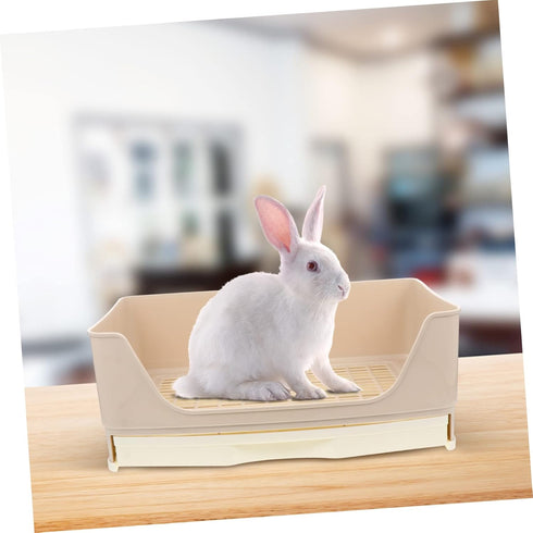 Leak-Proof Rabbit Potty Training Tray - Essential Pet Accessory for Small Animals