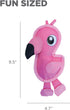 Outward Hound Fire Biterz Flamingo Plush Interactive Dog Toy, Small Firehouse Material