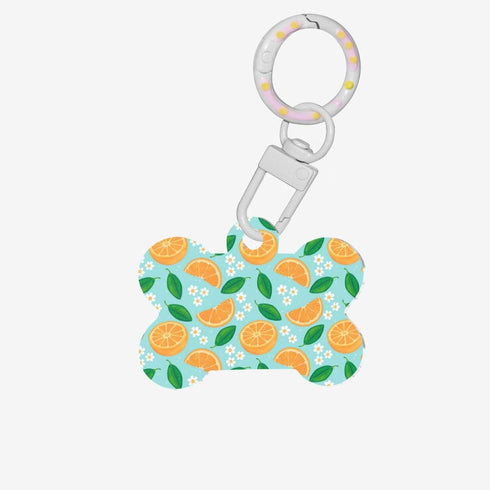 GZEKWLP Citrus Orange Slices Flowers Double Sided Pet ID Tag for Dogs and