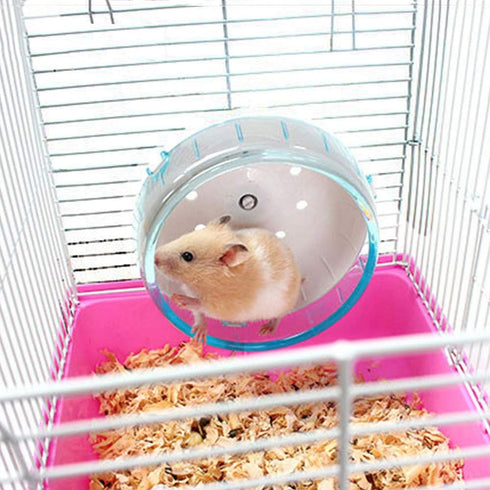 4.7 Inches Small Silent Spinner Exercise Running Wheel for Small Hamsters, Gerbils, Mice (Pink)