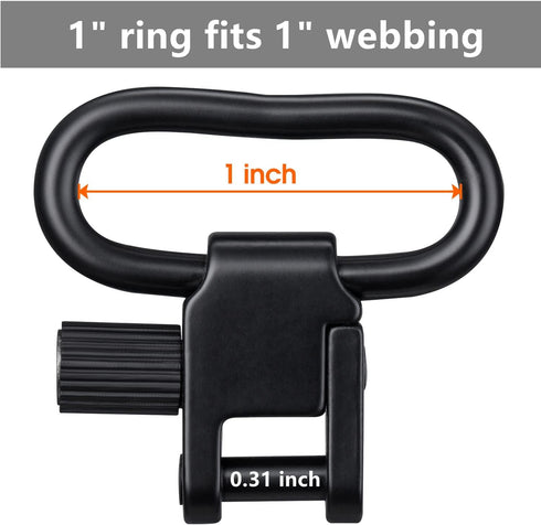 1 1.25 1.5 inch VVAAGG Sling Swivel Mount Two-Point Sling Attachment Clips
