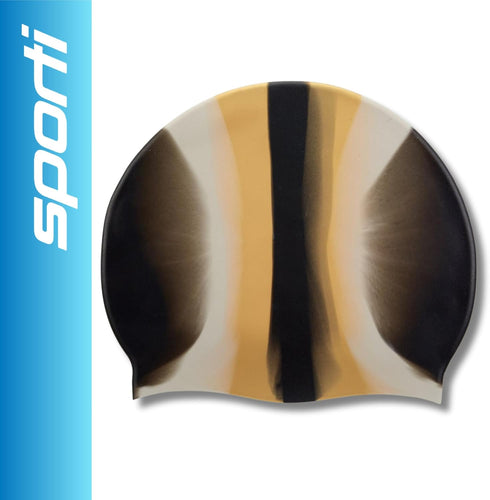 Sporti Silicone Swim Cap - Lightweight Non-Slip Swimming Cap for Women and Men, Easy Wear and Removal