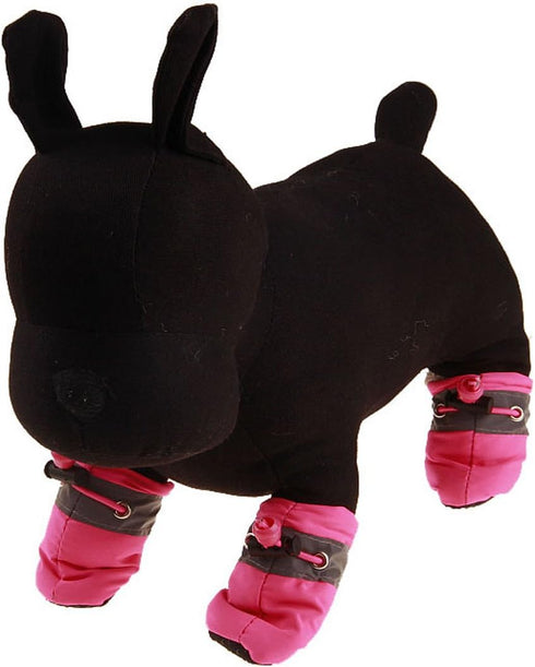 GabeFish Anti Slip Dog Socks Shoes, Adjustable Drawstring Boot Paw Protectors for Small Medium Pets, Pink