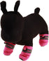 GabeFish Adjustable Drawstring Anti Slip Dog Socks Shoes, Boot Paw Protectors for Small Medium Pets Cats, Pink Large