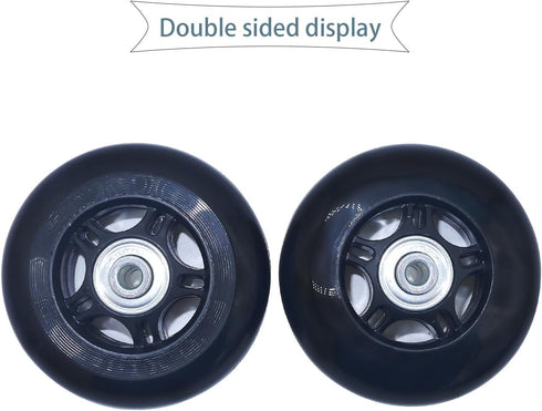 Mute Wear-resistant Luggage Suitcase Replacement Wheels Kit, 3.15 inches Inline Outdoor Skate Replacement Wheels