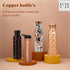Perilla Home 100% Pure Copper Bottle - 25.37 Oz Ayurvedic Water Bottle, Leak Proof for Gym, Outdoors, Indoors