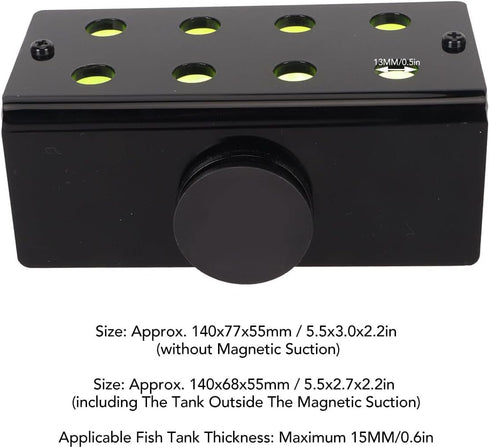 GLOGLOW Aquarium Coral Rack, Magnetic Acrylic 8 Hole Double Layers Coral Frag Holder for Fish Supplies
