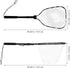 Foldable Fishing Net for Trout and Shrimp, Portable Silicone Mesh Landing Net with Aluminum Frame, Compact Lightweight