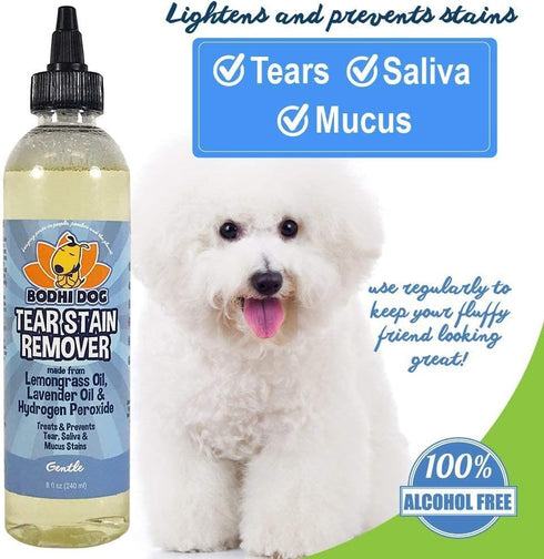 Bodhi Dog Tear Stain Remover, Gentle Natural Solution for Dogs & Cats, 8 Fl Oz, Alcohol-Free, Made in USA
