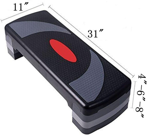 KLB Sport 31" Adjustable Workout Aerobic Stepper for Fitness & Exercise
