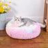 Cat Bed Round Fluffy Hooded Cave, Anti-Anxiety Bed with Hooded Blanket, Cozy Cuddler Pet Bed (Rainbow, Medium)