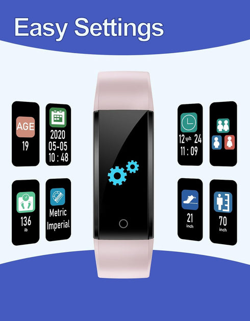 GRV Non-Bluetooth Fitness Tracker Watch, Waterproof Pedometer with Steps, Calories Counter, Sleep Tracker