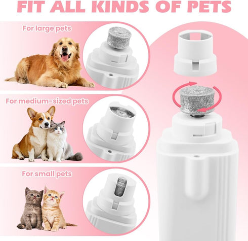 Londehuhai 2-in-1 Trimmers, Trimmer Dog Nail Grinder & Dog Nail Clippers Dogs with LED Light + Splash Guard + Storage