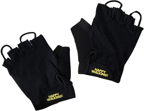 Walk at Home Black Happy Walking Fitness Gloves Workout Gloves Women Exercise Gloves for Men and Women Great for Gym, Walking, At Home Workouts and Training by Walk at Home