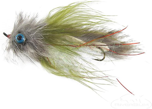 Pike Fly Fishing Flies Assortment Kit - 10 Piece with Fly Box, Cousin It, Mr Creepo, Skully Bugger