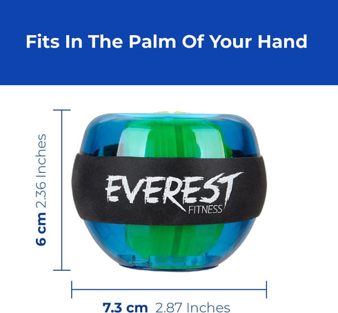 Gyro Ball for Hand, Grip, & Forearm - Wrist Exerciser Strengthener for Tension, Arthritis & Carpal Tunnel