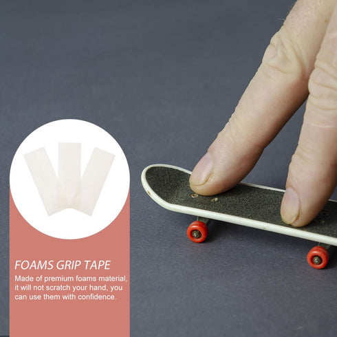 3-Pack balacoo Self-Adhesive Fingerboard Tape Transparent Foam Grip Pads for Mini Skateboards Non-Slip Cushioning