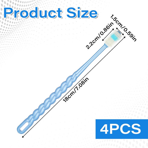 EupHHonycs 4 360-Degree Pcs Small Dog and Cat Soft Toothbrush Pet Toothbrush for Puppy, Small Dog and Cat