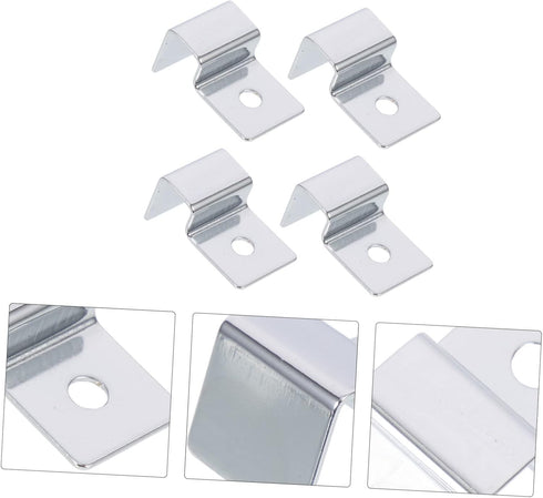 4pcs Support Frame Fish Tank Bracket, Lid Holder Clip for Aquariums, Glass Cover Clip, Stainless Steel Equipment