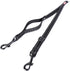 EzyDog Soft Touch Adjustable Double Dog Leash - Tangle-Free, Reflective, 14 to 24 Inches, Black