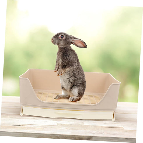 Bunny Potty Trainer Durable Animal Toilet with Large Mesh Design for Easy pet Litter Tray for Rabbits Guinea Pigs