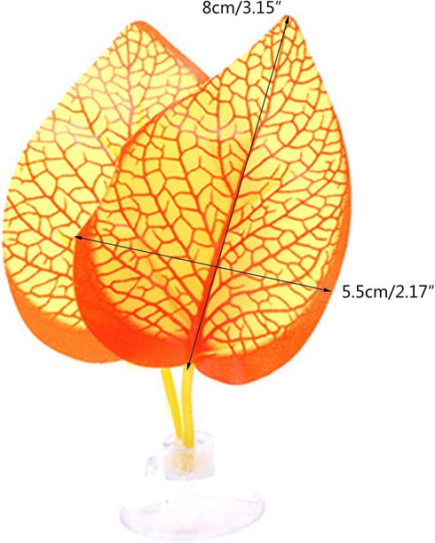 2PCS Betta Fish Tank Decorations, Leaf Hammock Spawning Pad for Aquatic Plant Aquariums.