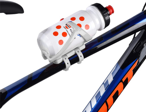 Plastic Bicycle Bottle Cages, Bike Bottle Holder with Cage Mounting Base (White)