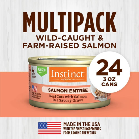 Instinct Flaked Salmon Entrée Wet Cat Food, 3 Ounces, 24 Pack