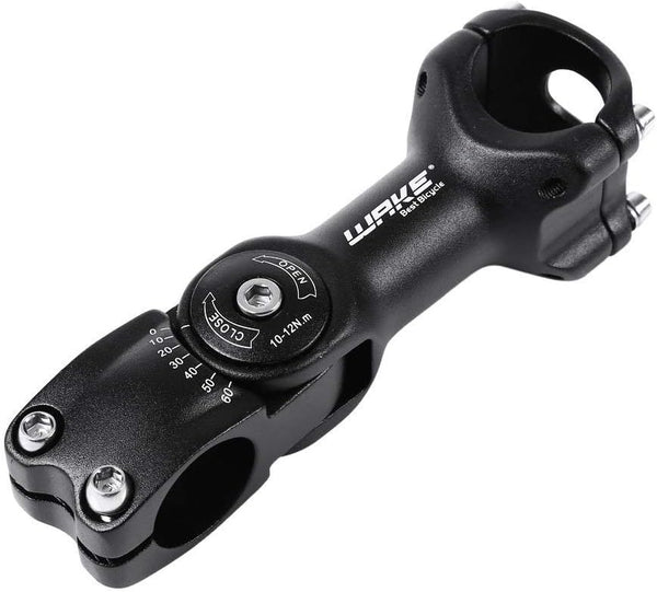 MTB Stem 25.4 90mm 110mm Adjustable 0-60 Degree Short Handlebar Stem for Most Bicycle, Road Bike, MTB, BMX (Aluminum