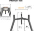 SHAINFUN Grey Raised Dog Bowl Stand for Large Medium Dogs, 11" Height Adjustable Width, Bowl Holder (Not Included)