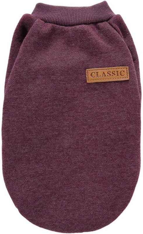 Pet Dog Classic Knitwear Sweater - Warm Winter Puppy Coat, Soft Sweater Clothing for Small Dogs (XXS, Brown)